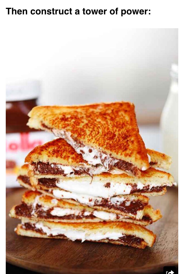 " Delicious Grilled Nutella & Marshmallow Sandwiches"