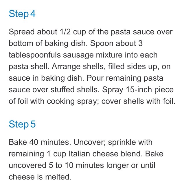 Healthified Sausage Stuffed Shells!!!! 