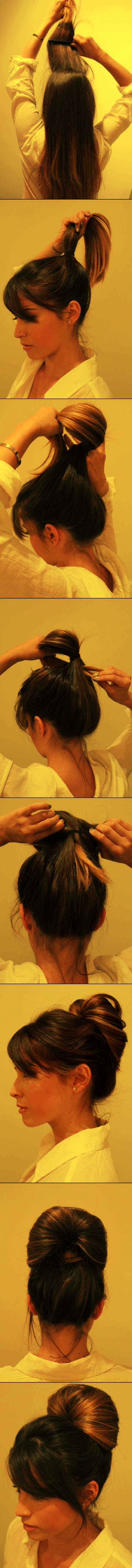 22. This sleek ‘do only takes a minute and looks professional enough for work.