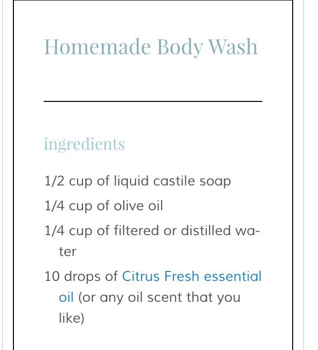 Easy Homemade Body Wash !