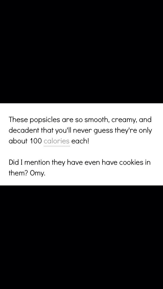 100 Calorie Oreo Popsicles