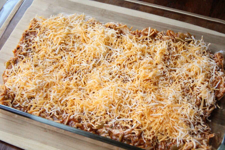 Cheesy chicken Enchilada Dip