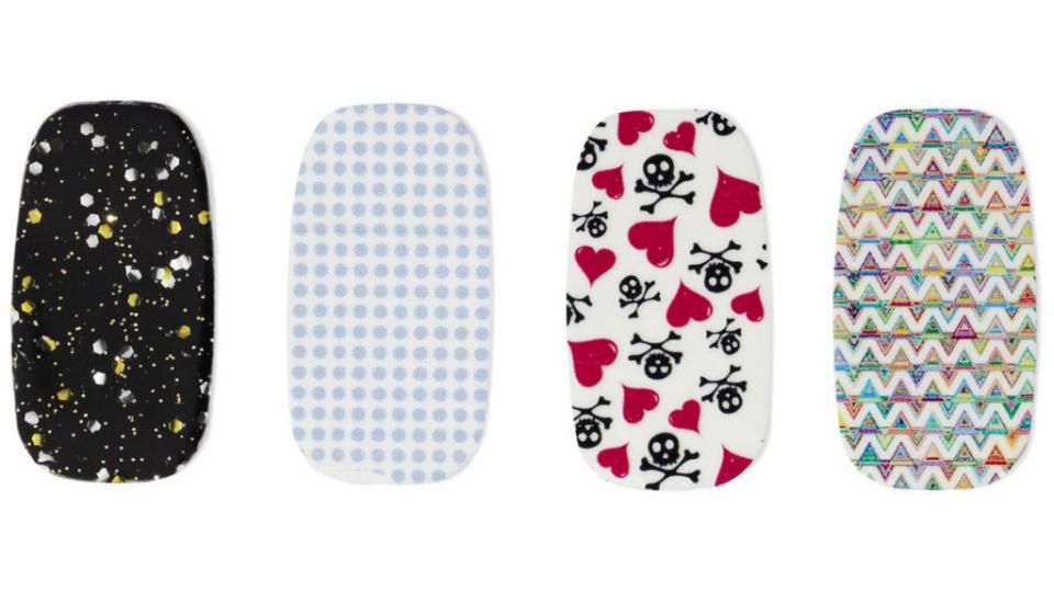 Sally Hansen Salon Effects Real Nail Polish Strips in Heart Breaker, $10
"Lovely Nail Art, lasts 10 days, removes with a polish remover."