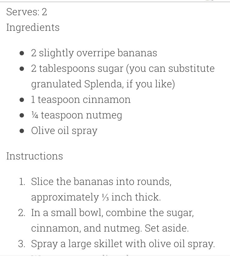 Pan Fried Cinnamon Bananas