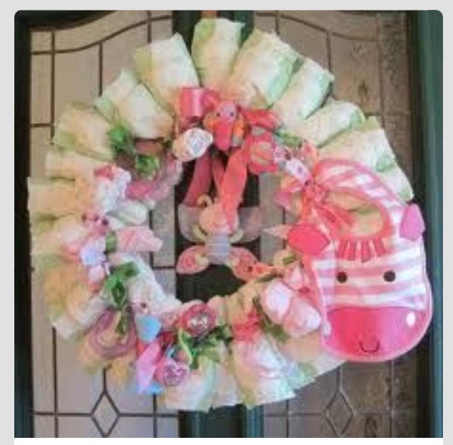 Diaper wreath 