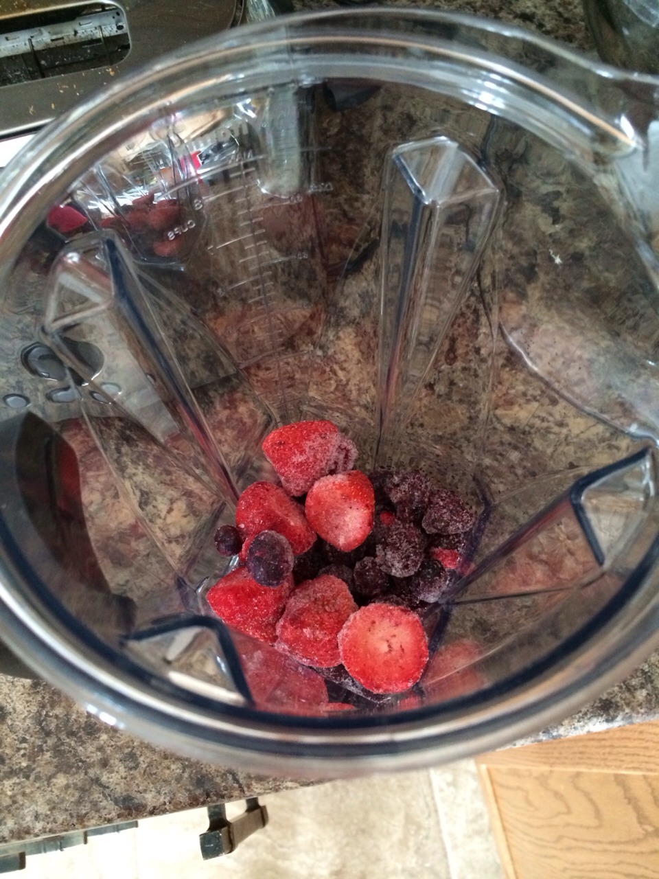 add frozen fruits