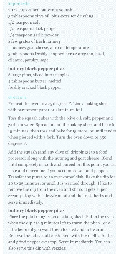 Creamy Butternut Squash Goat Cheese Dip