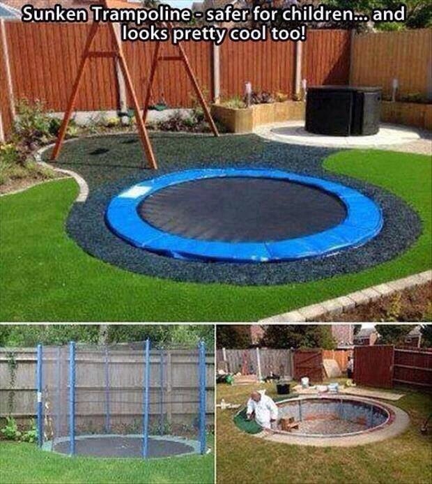 Would look like your just bouncing on the normal floor! A great idea for kids as they would get hurt falling out of it!