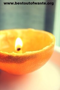 only some oil and orange-peel quickly make a different lamp for any occasion.Try it must..!!!