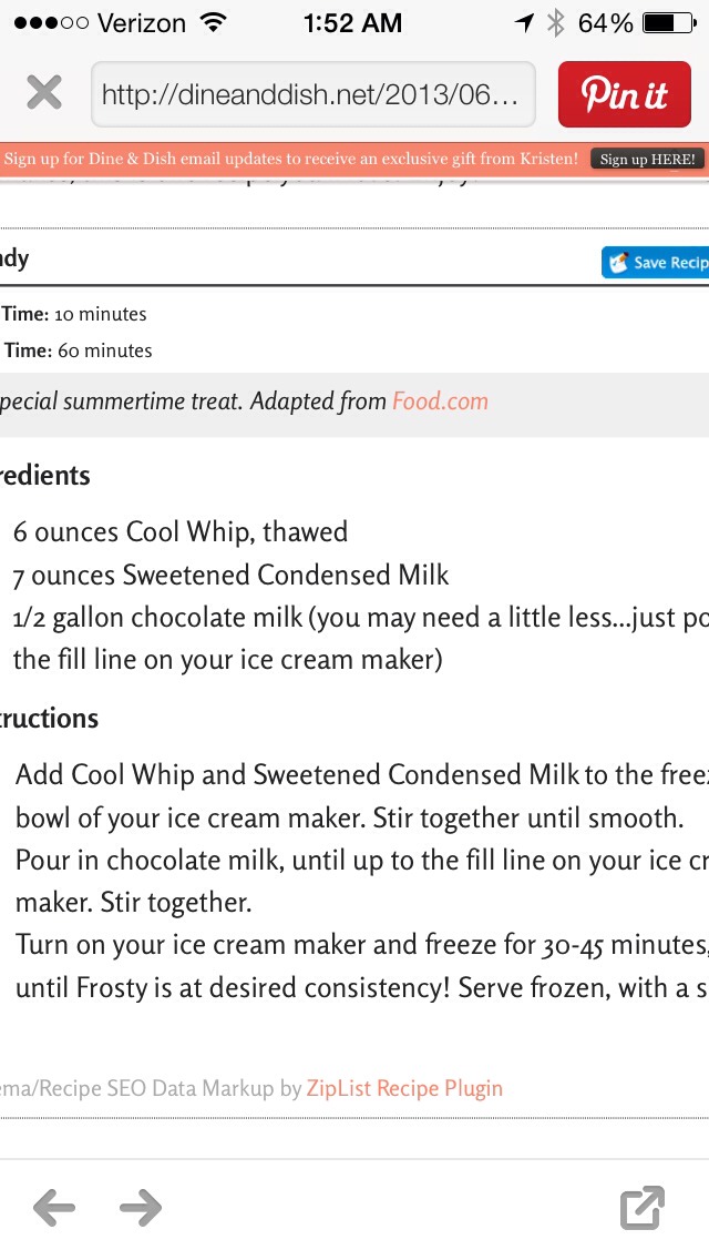 Wendy's Frosty!! Three Simple Ingredients!!