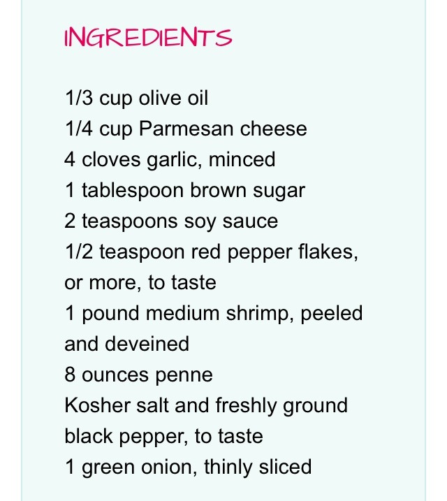" Spicy Parmesan Shrimp Pasta" 😋