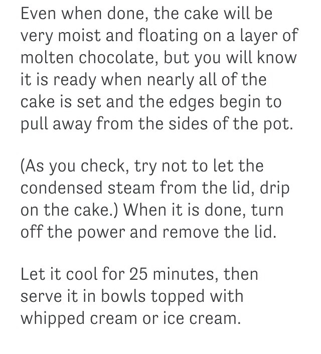 Slow Cooker Mud Cake 