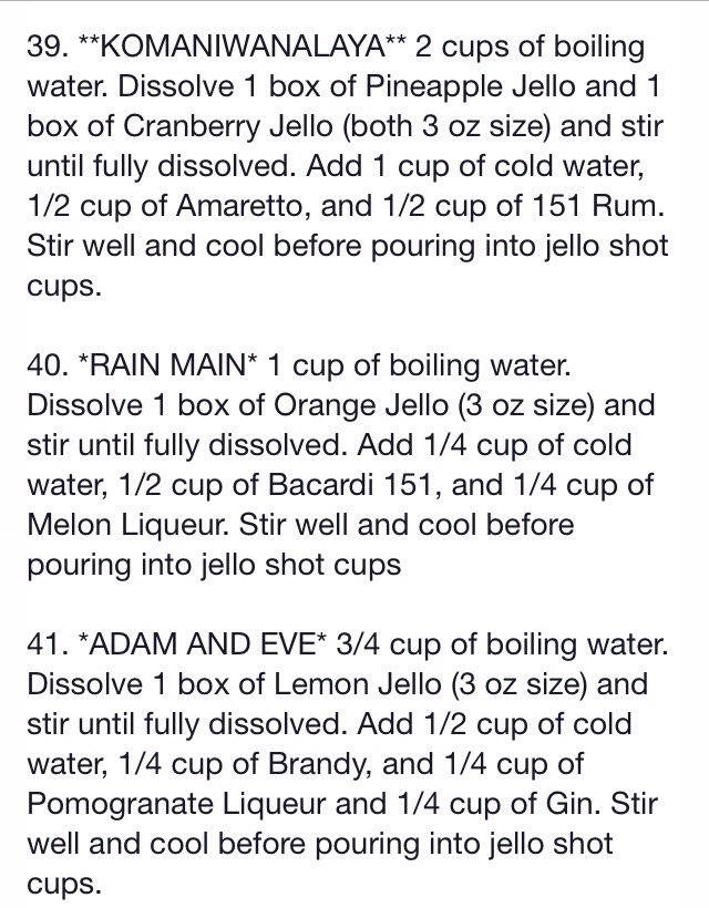 70 Jello Shot Recipes 🍸🍹