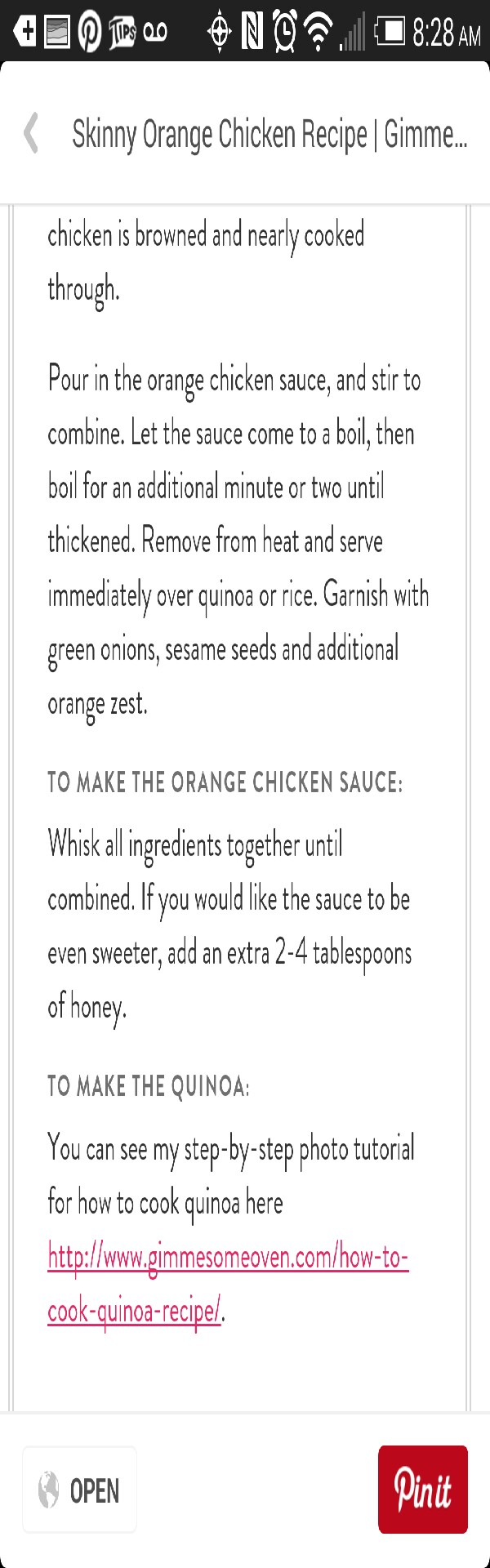 🌟Skinny orange chicken🌟