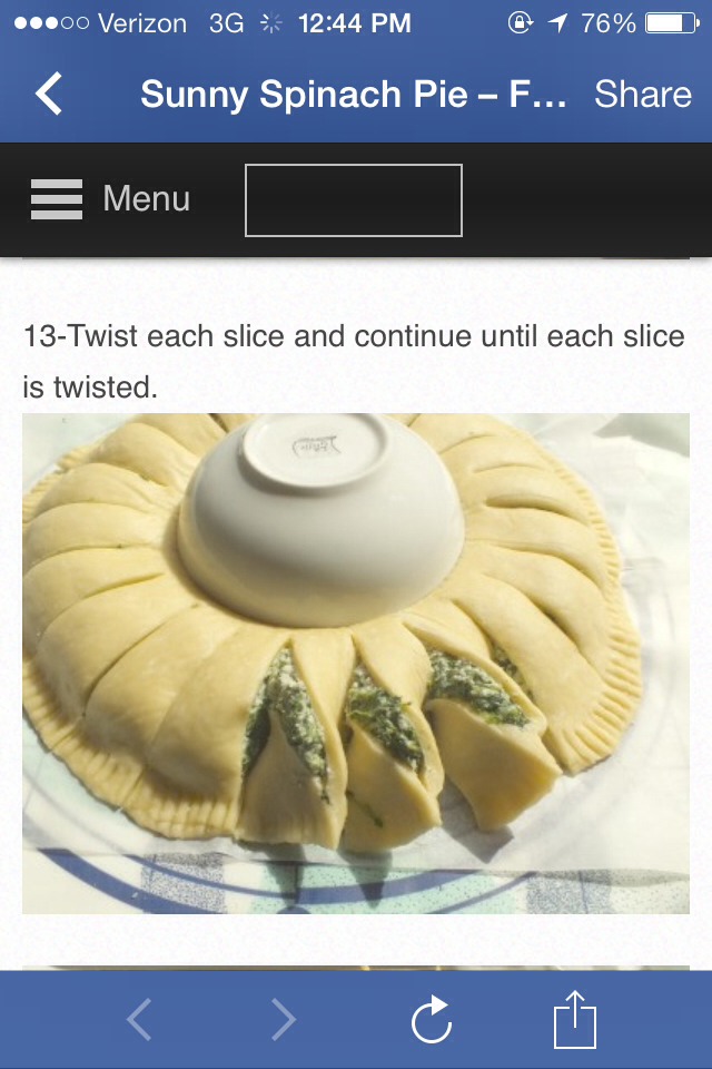 Sunny Spinach Pie 