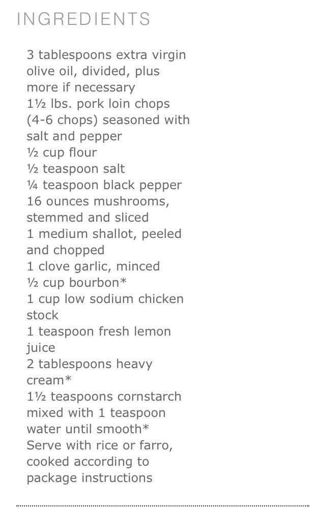 Pork Chops And Mushroom Sauce 