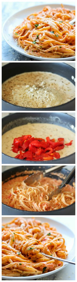 💥 Roasted Red Pepper Alfredo💥😋
