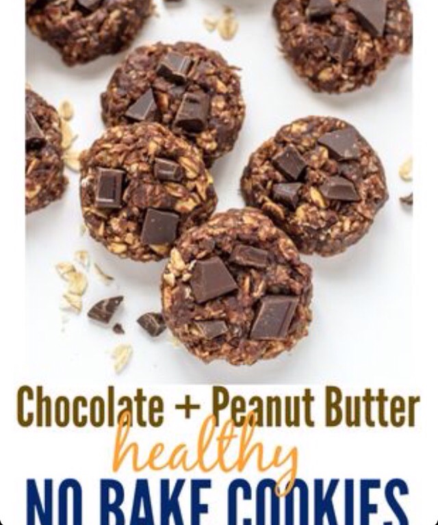 Chocolate & Peanut Butter No Bake Cookies