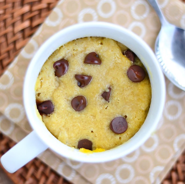 Chocolate Chip Cookie In A Mug

Ingredients 

- 1 tbsp butter

- 2 tbsp white sugar
 
- 1 tsp vanilla extract
 
- pinch of salt
 
- 1 egg yolk

- 3 tbsp flour

- Chocolate chips



