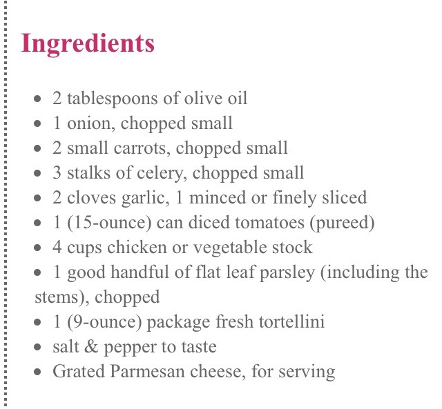 Quick Tortellini Vegetable Soup