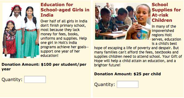 A charitable gift in their name.