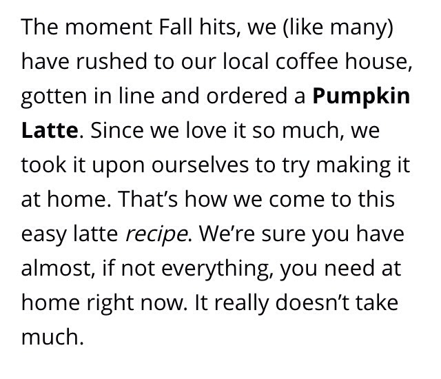 Best Homemade Pumpkin Spice Latte βοΈπ