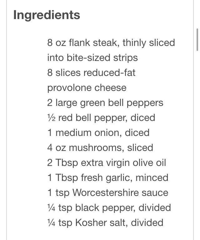 Skinny Cheesesteak Stuffed Peppers!