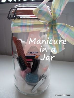 Give your friend a little spa in a jar! If they don't like spas, you could fill it with other things they enjoy