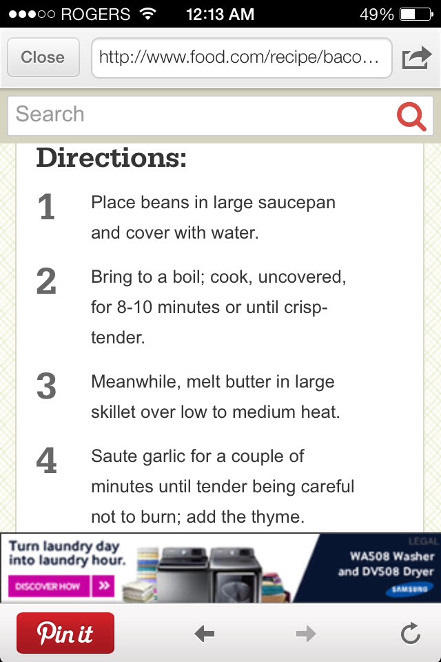 Bacon Walnut Green Beans!