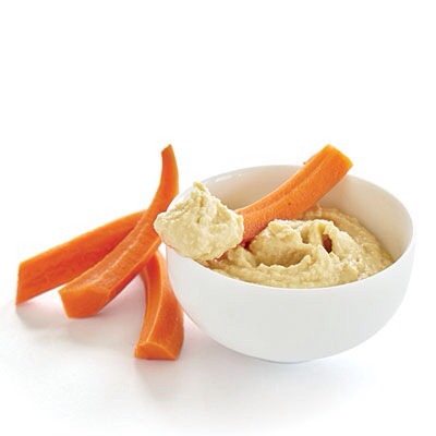 Baby Carrots with Hummus

Ten baby carrots or carrot sticks with 2 tablespoons of hummus will keep you satisfied for hours!