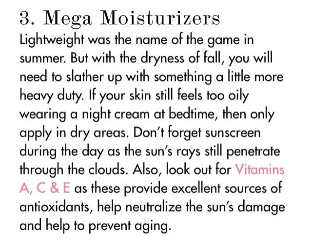 Fall Skin Care Tips