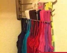 Hang tank tops on a Lillholmen towel holder instead of taking up valuable dresser real estate! 👗