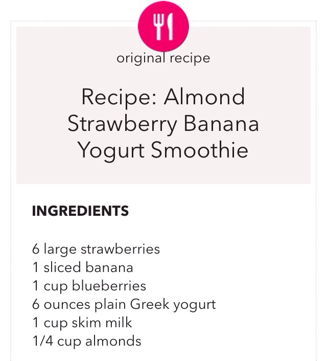 Snack Attack: Almond Berry Banana Yogurt Smoothie
