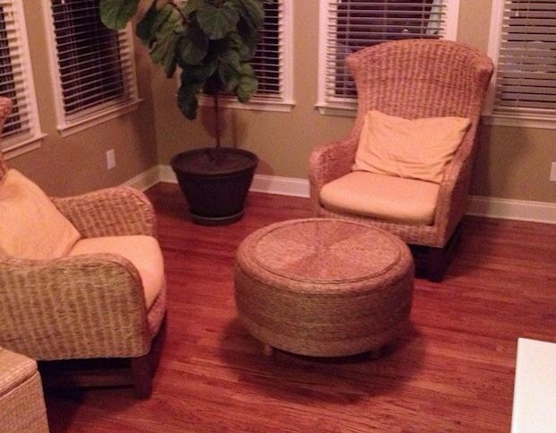 DIY Tyre Table/ottoman