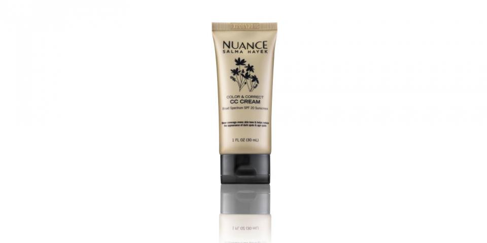 CC Cream, NUANCE, $15
This green-based pigment contains color spheres that burst upon blending the formula into your skin, canceling out redness and instantly creating a flawless complexion. Its coverage is sheer enough that it doesn't look caked on, but it'll still conceal blemishes.