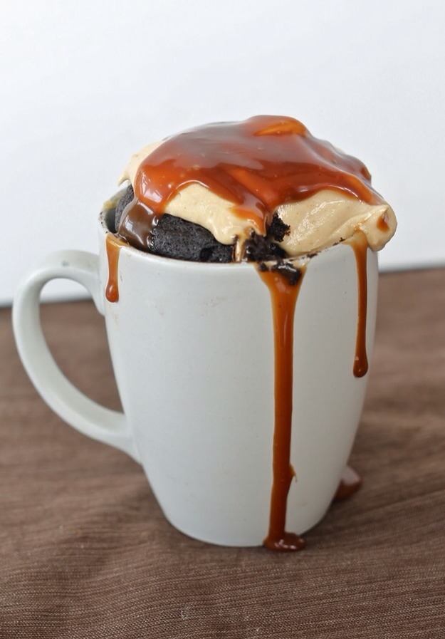 4.Chocolate Peanut Butter Mug Cake