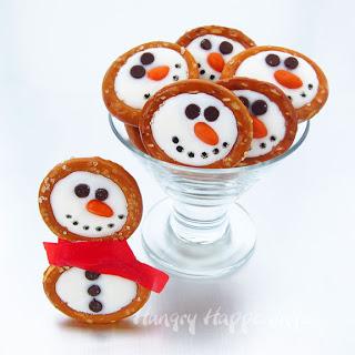 Chocolate Pretzel Snowman Craft 