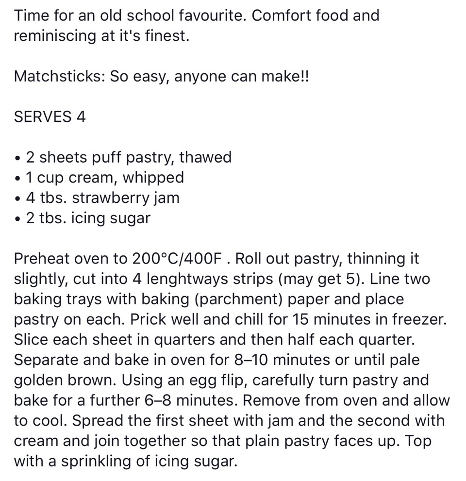 Sweet Matchsticks. Only Four Ingredients. 