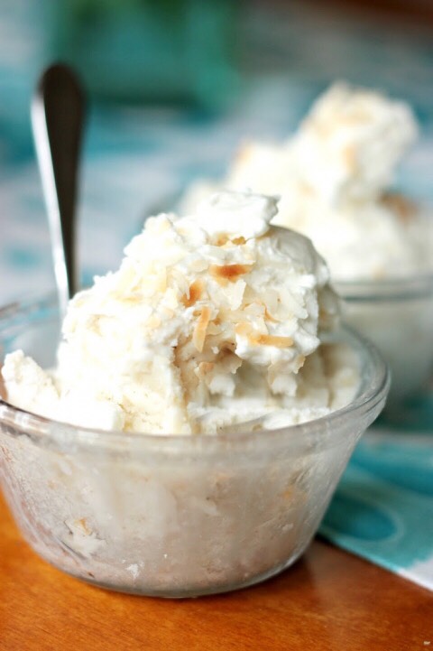 Three Ingredients Coconut Ice cream. 🍨