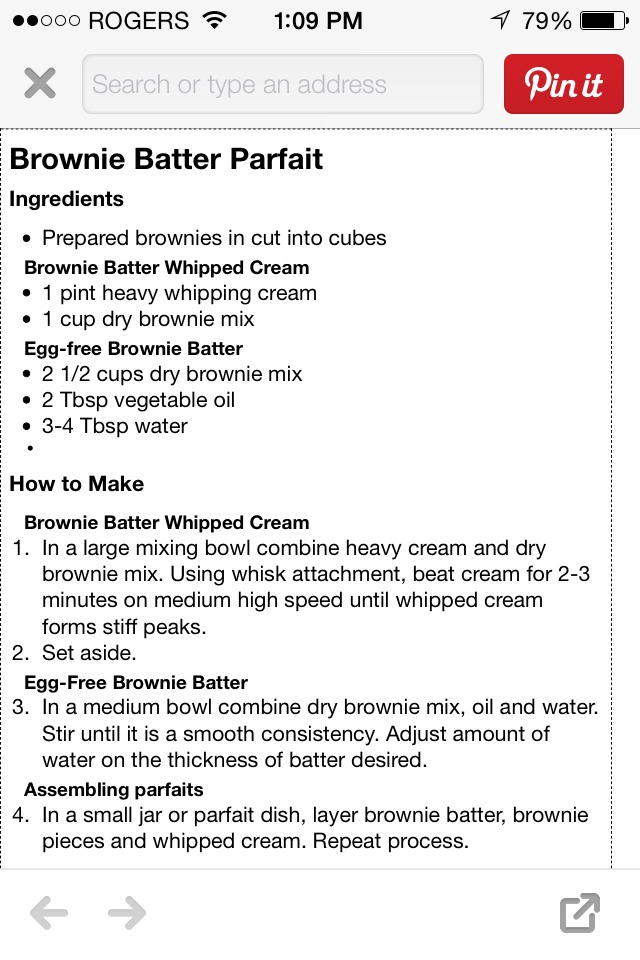 Brownie Batter Parfait Recipe!