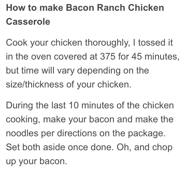 Bacon Ranch Chicken Casserole Recipe 😍