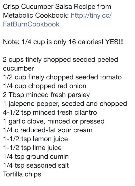 Crispy Cucumber Salsa! Low Calorie!