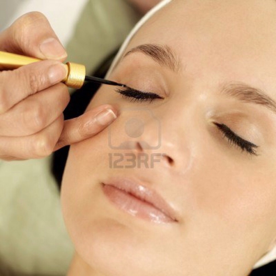 Apply in the same way you'd apply liquid eyeliner.