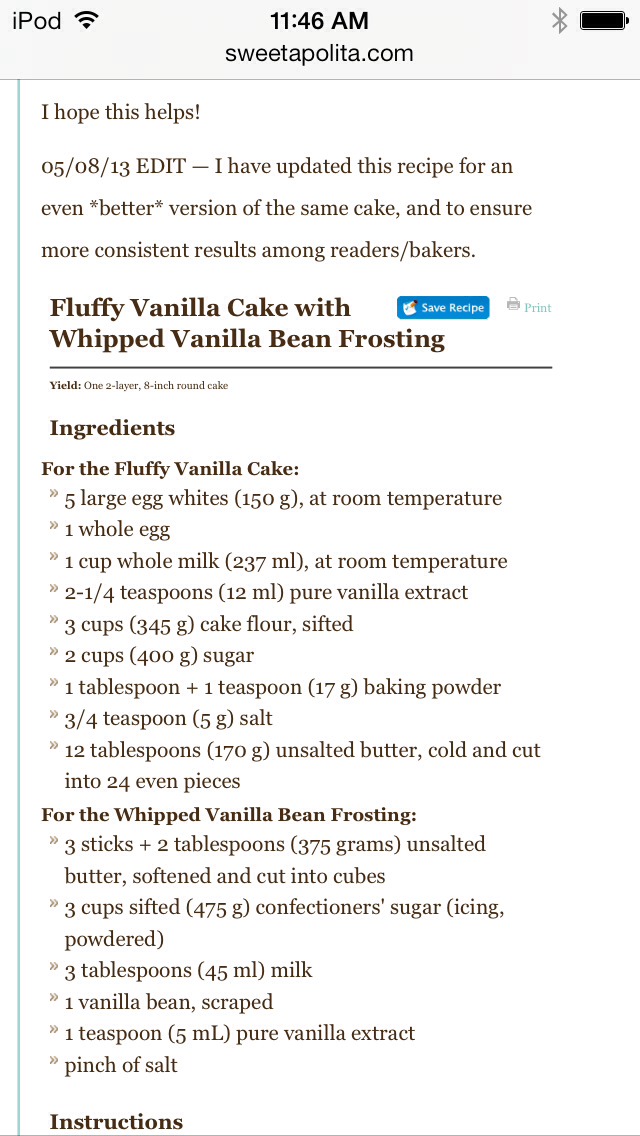 Vanilla Bean Cake