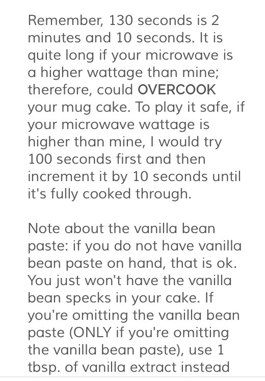 Very Vanilla Mug Cake 💕 So Moist And Delicious- And Easy!!