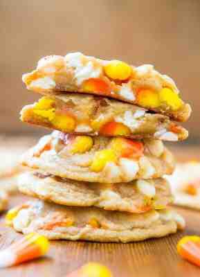 White Chocolate Candy Corn Cookies