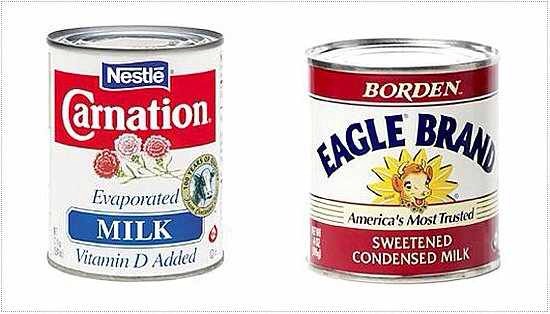 Add a can of Evaporated Milk and Sweetened Condensed milk