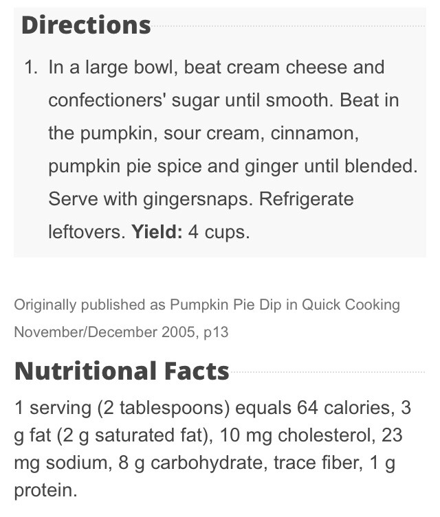 Pumpkin Pie Dip 