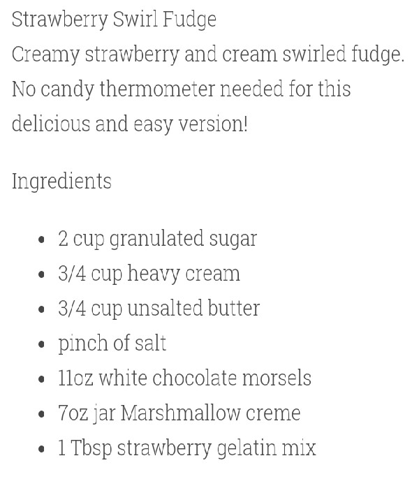 Strawberries And Cream Fudge!!