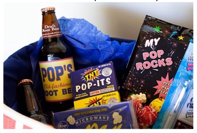 If your Pop(dad) rocks put a bunch of pop things in a basket